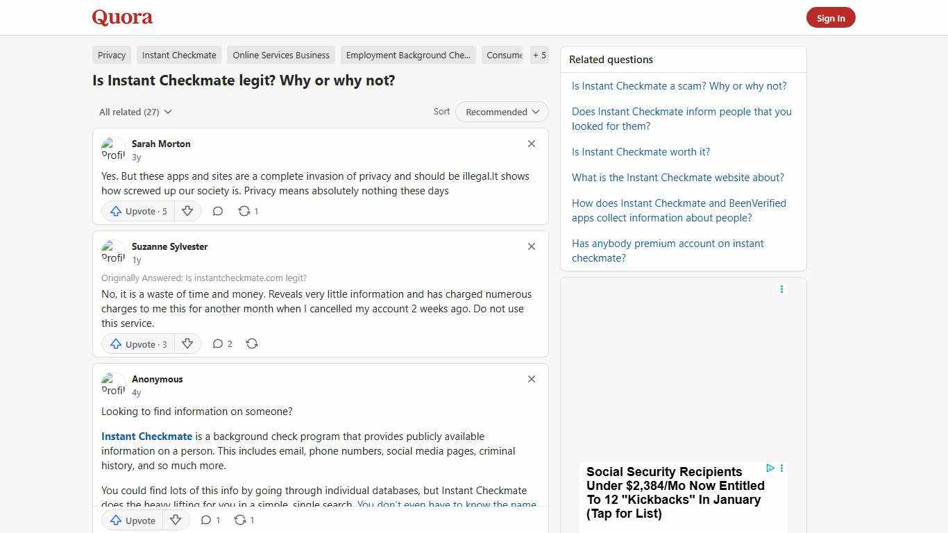 Is Instant Checkmate legit? Why or why not? - Quora